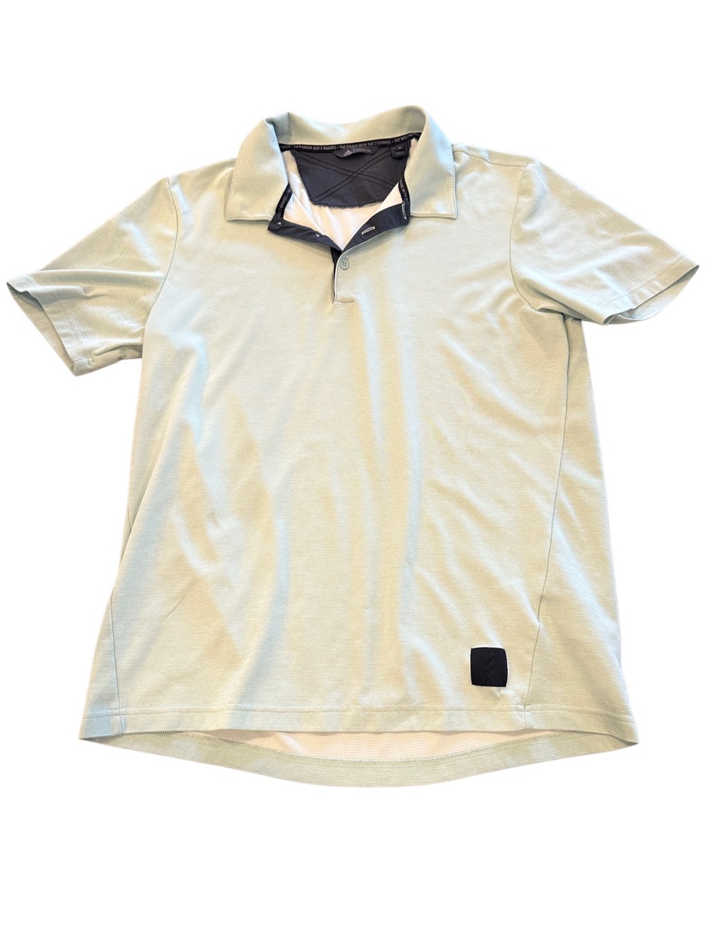 adidas Light Mint Short-Sleeve Polo with Contrast Trim